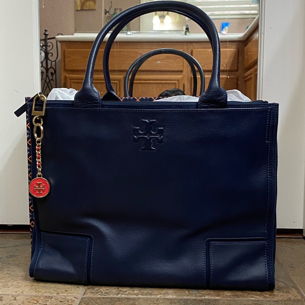 Tory Burch Ella Leather Bag and charm